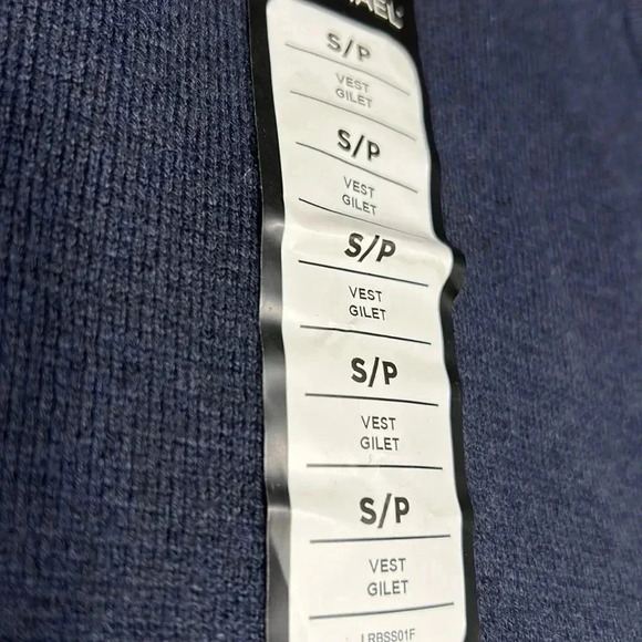 Y2K  vtg NWT LOUIS RAPHAEL vest ,men SM,blue wool blend vest,front zip.EC - Picture 11 of 12